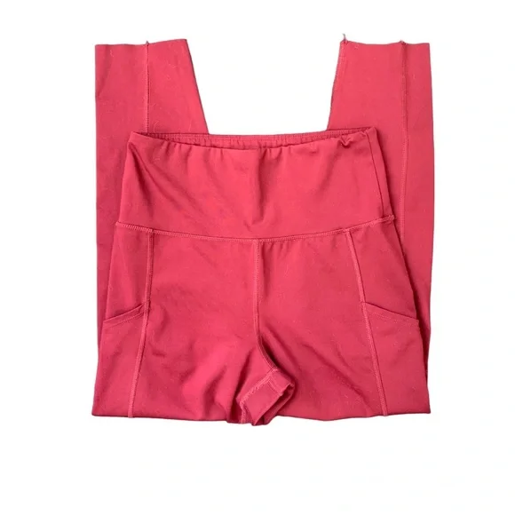 AE Burgundy High Waisted Pocket Leggings - Picture 3 of 4